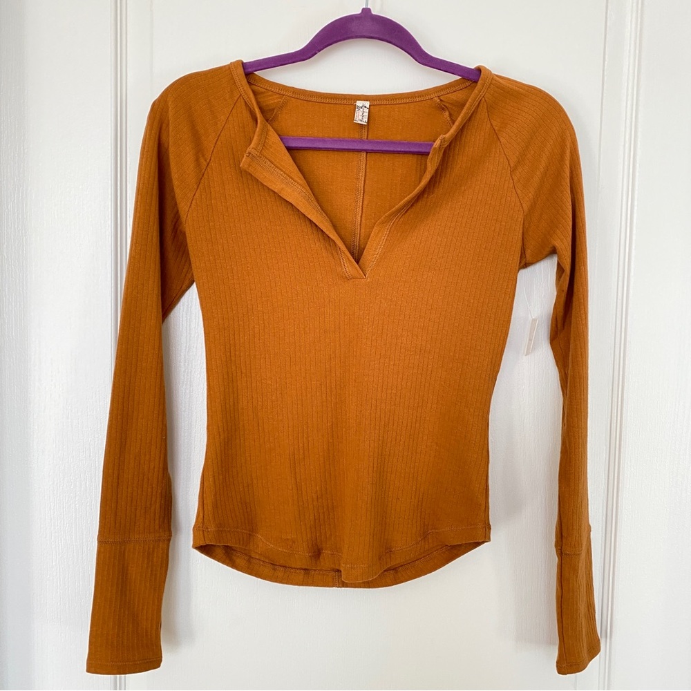 NWT Free People Intimately Ribbed Billie Layering Long Sleeve Top